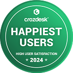 Gologin Happiest Users badge from Crozdesk